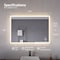 Anzzi 27in x 39in LED Front/Back Lighting Bathroom Mirror With Defogger BA-LMDFX014AL - alternate 2